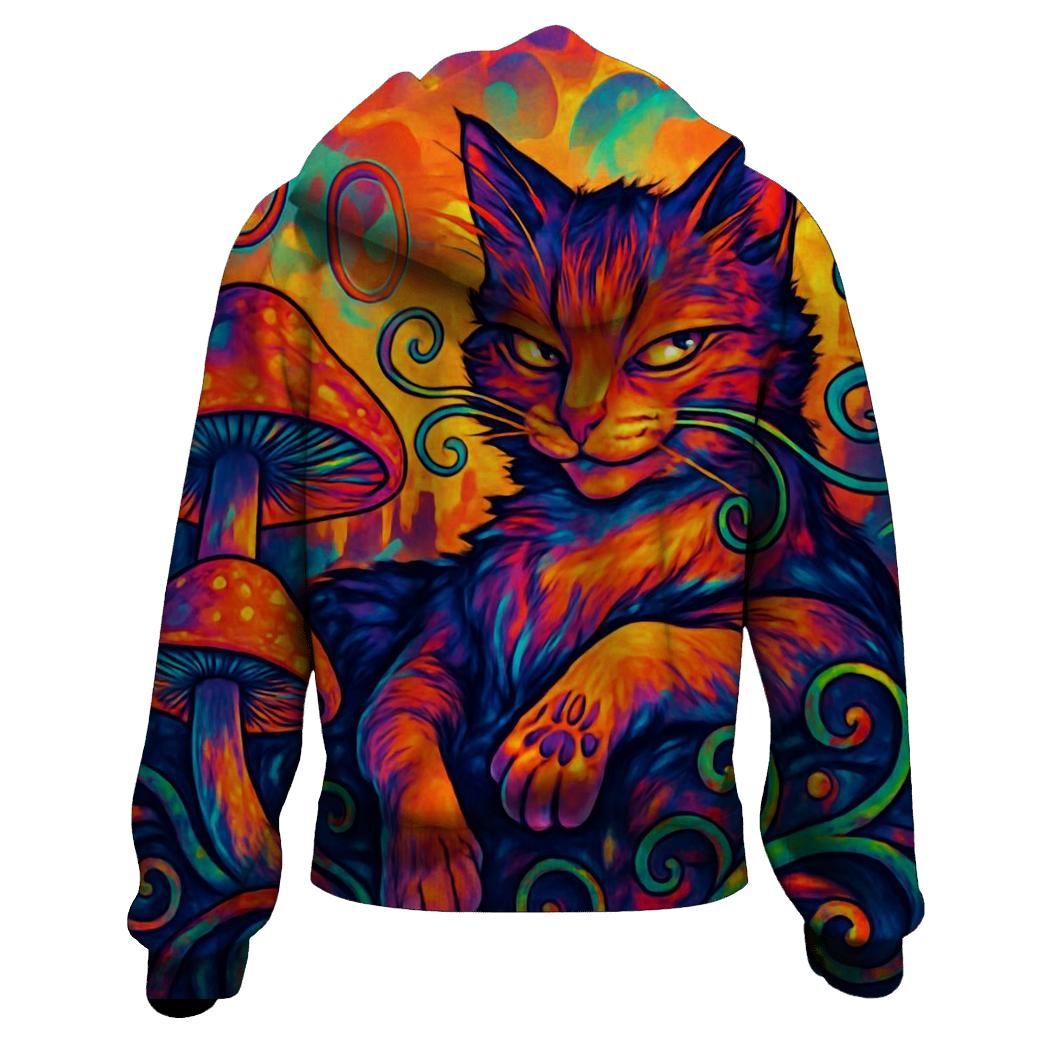 Psychedelic Garden Alley Cat heavyweight hoodies