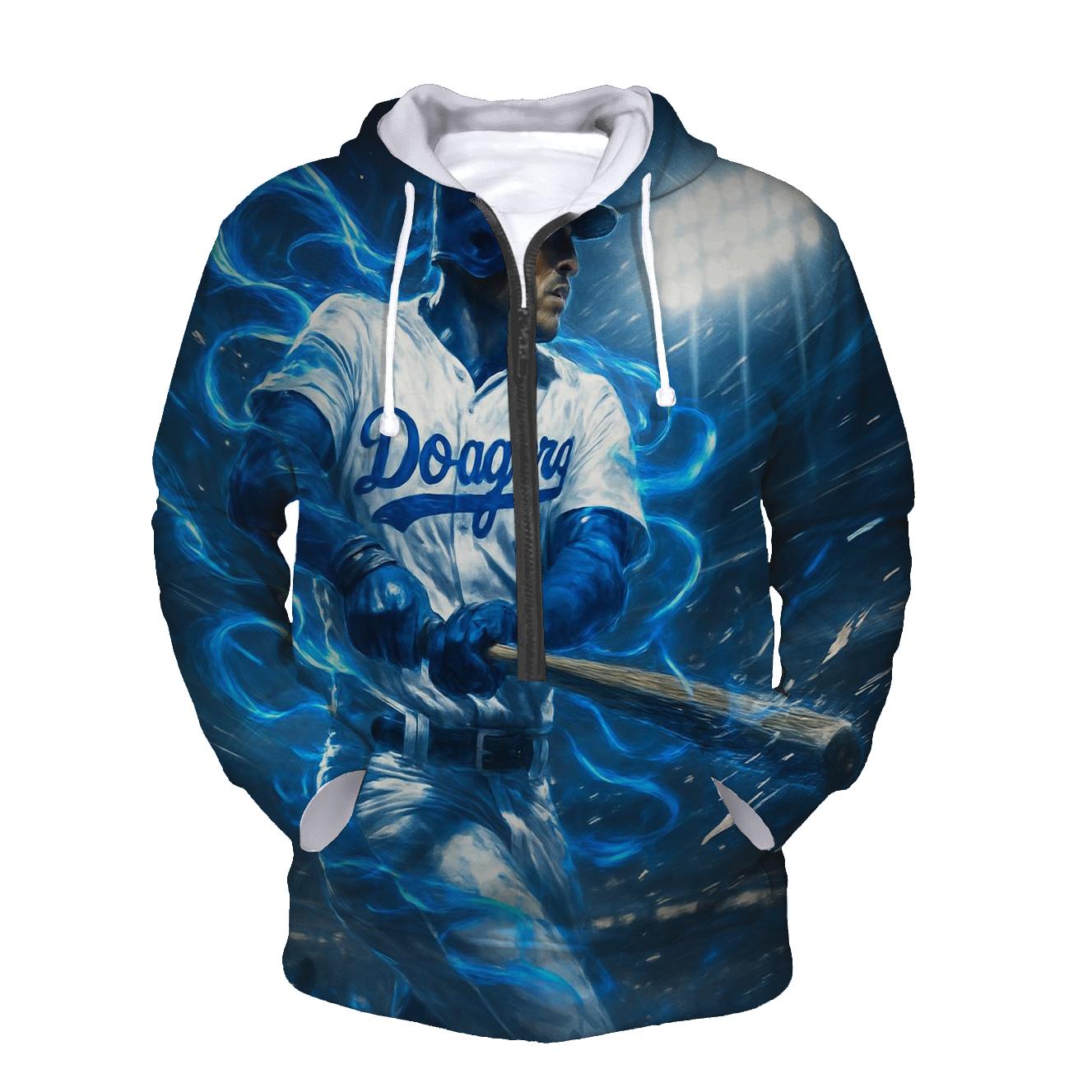 Blue Energy Swing embroidered hoodies