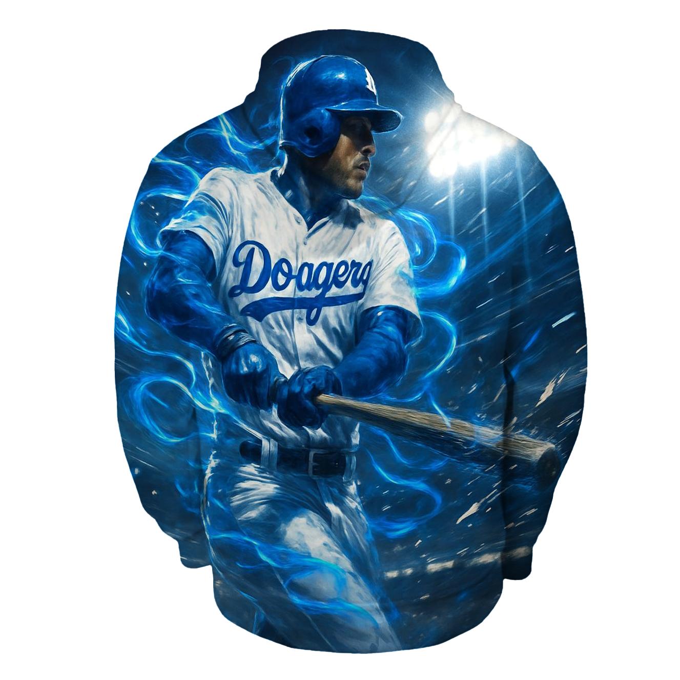 Blue Energy Swing embroidered hoodies