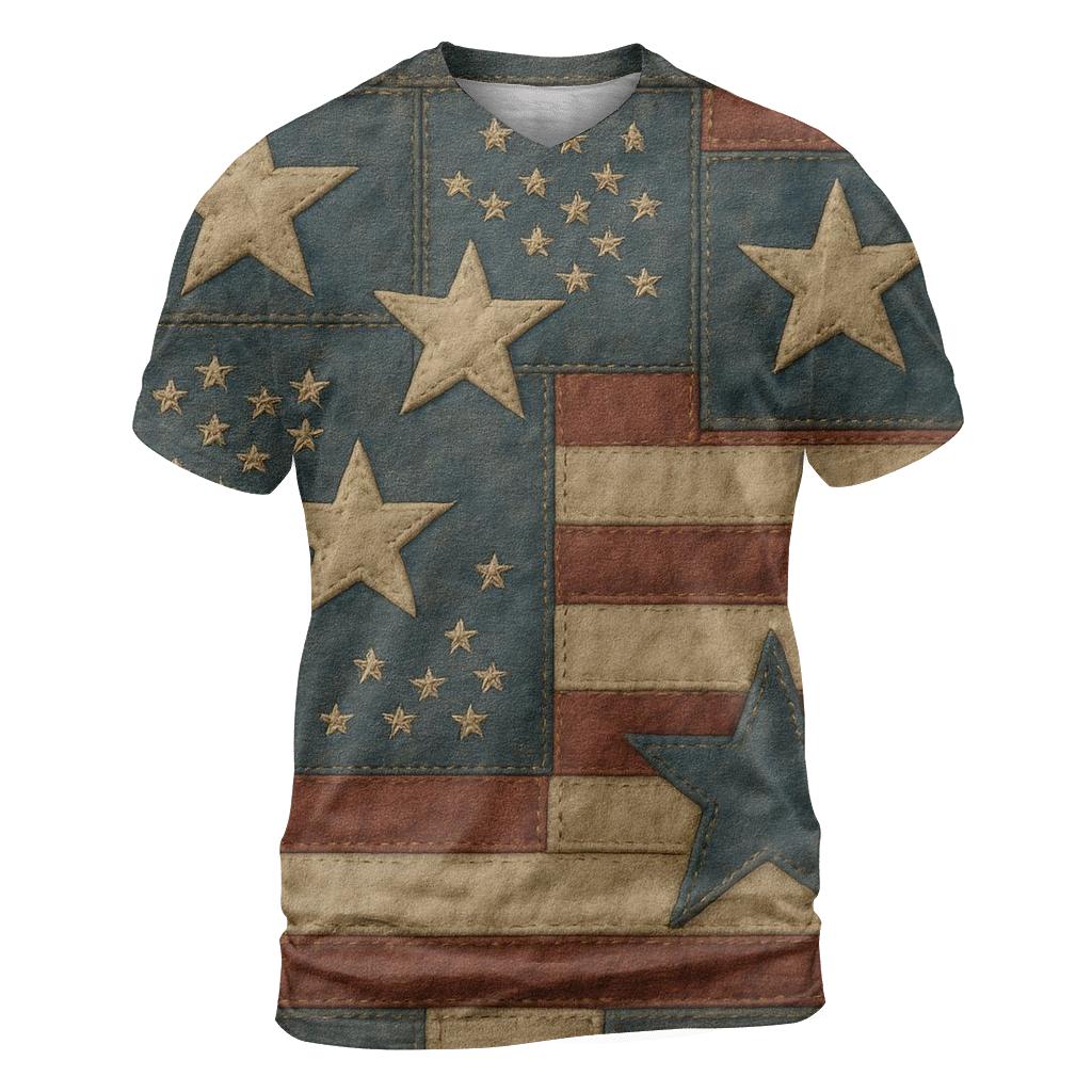 Memory Quilt creative print fashion shirts