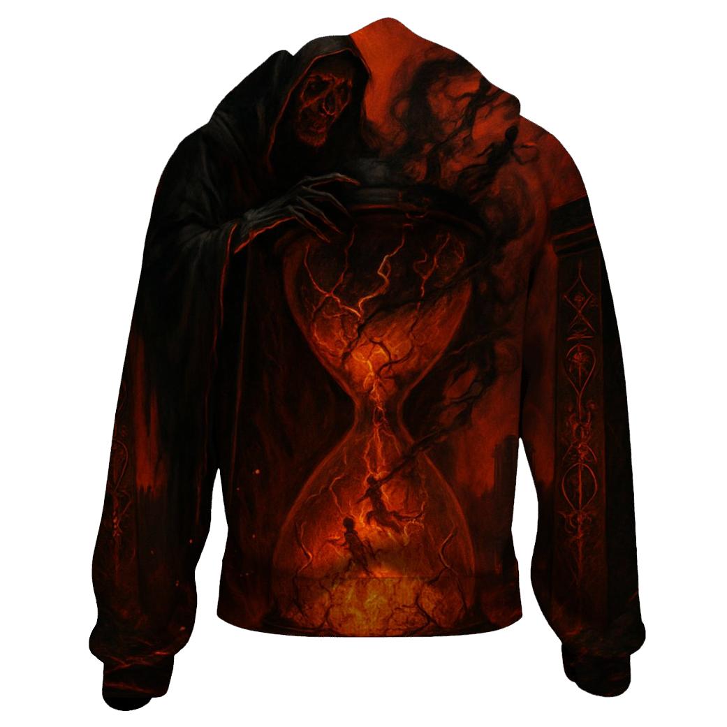 Infernal Hourglass Of Lost Souls zip-up hoodies