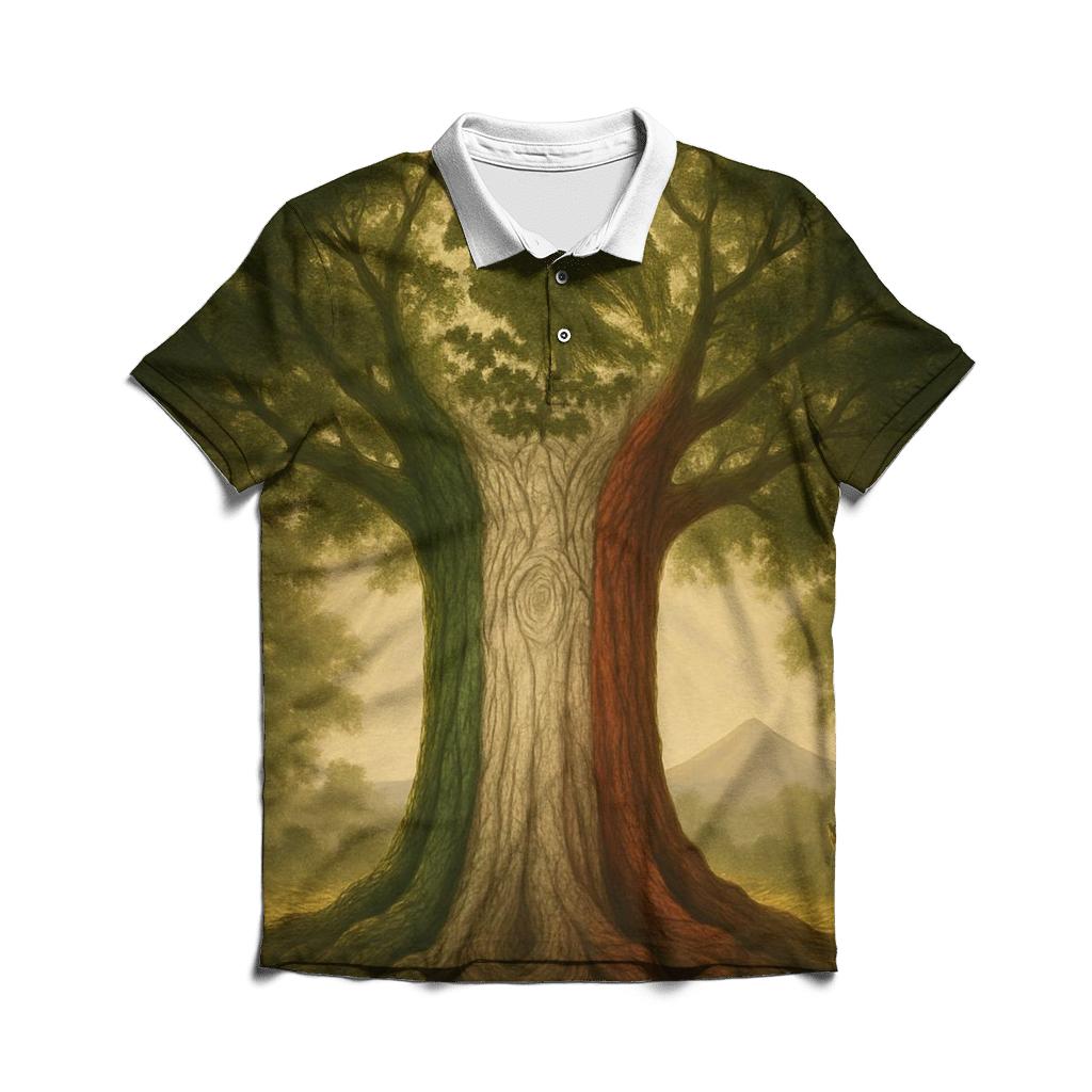 Aztec Forest Banner custom polo shirts
