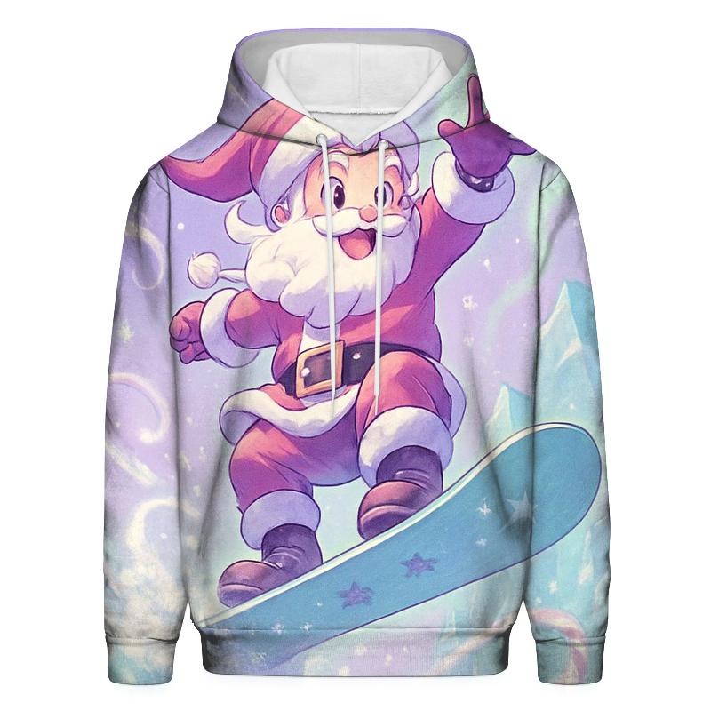 Frostlight Surfing Santa lightweight hoodies