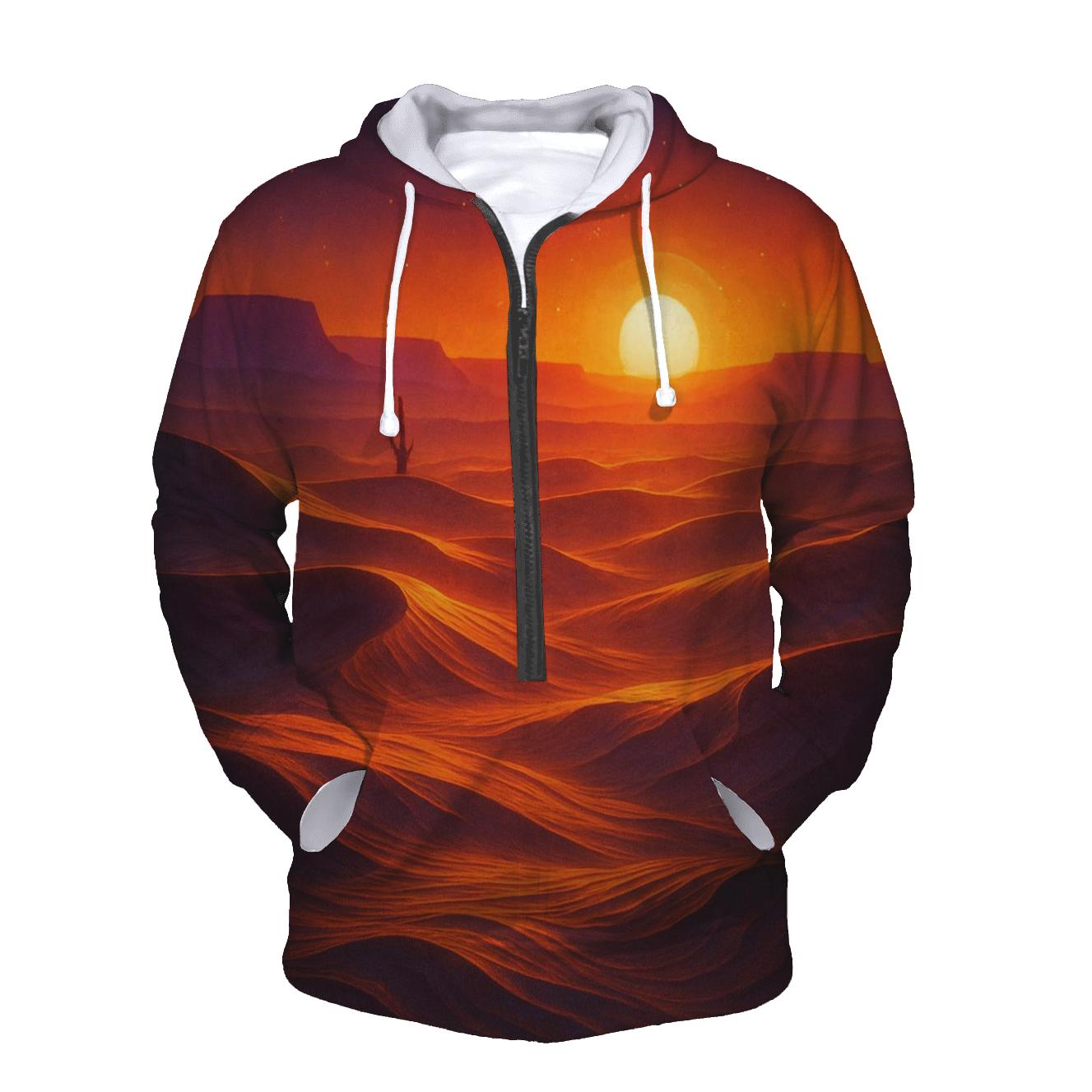 Auroral Dune Sunset printed hoodies