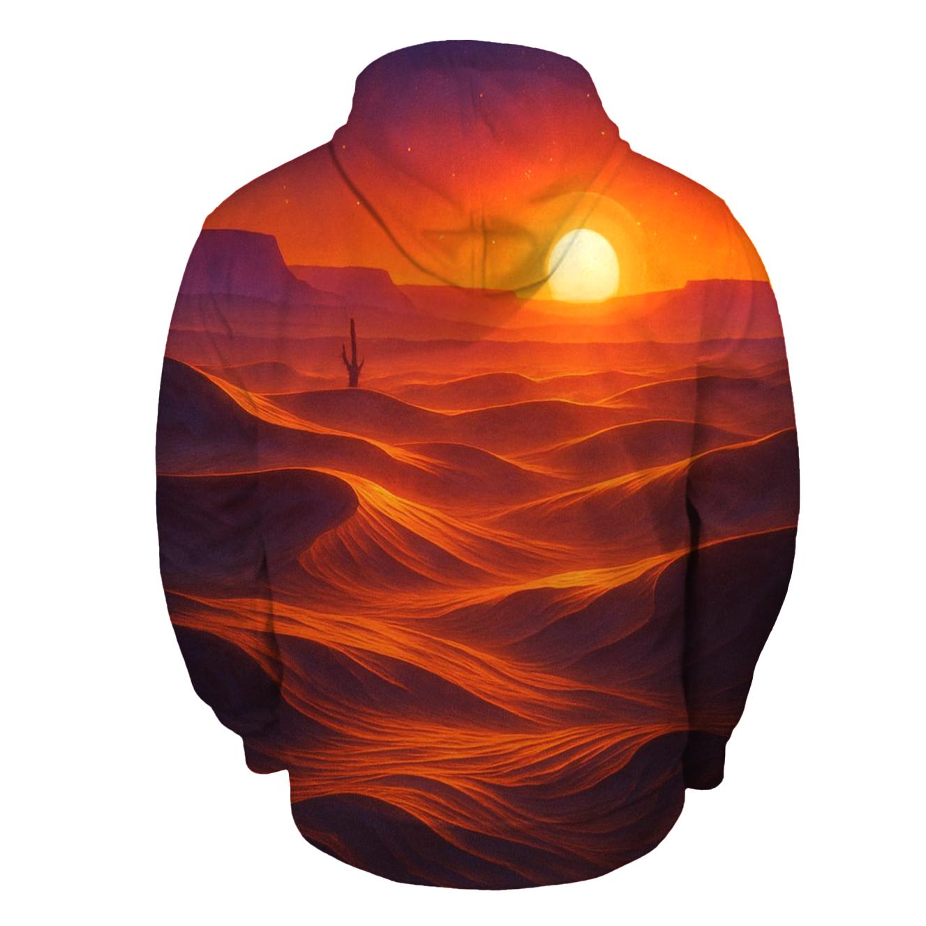 Auroral Dune Sunset printed hoodies