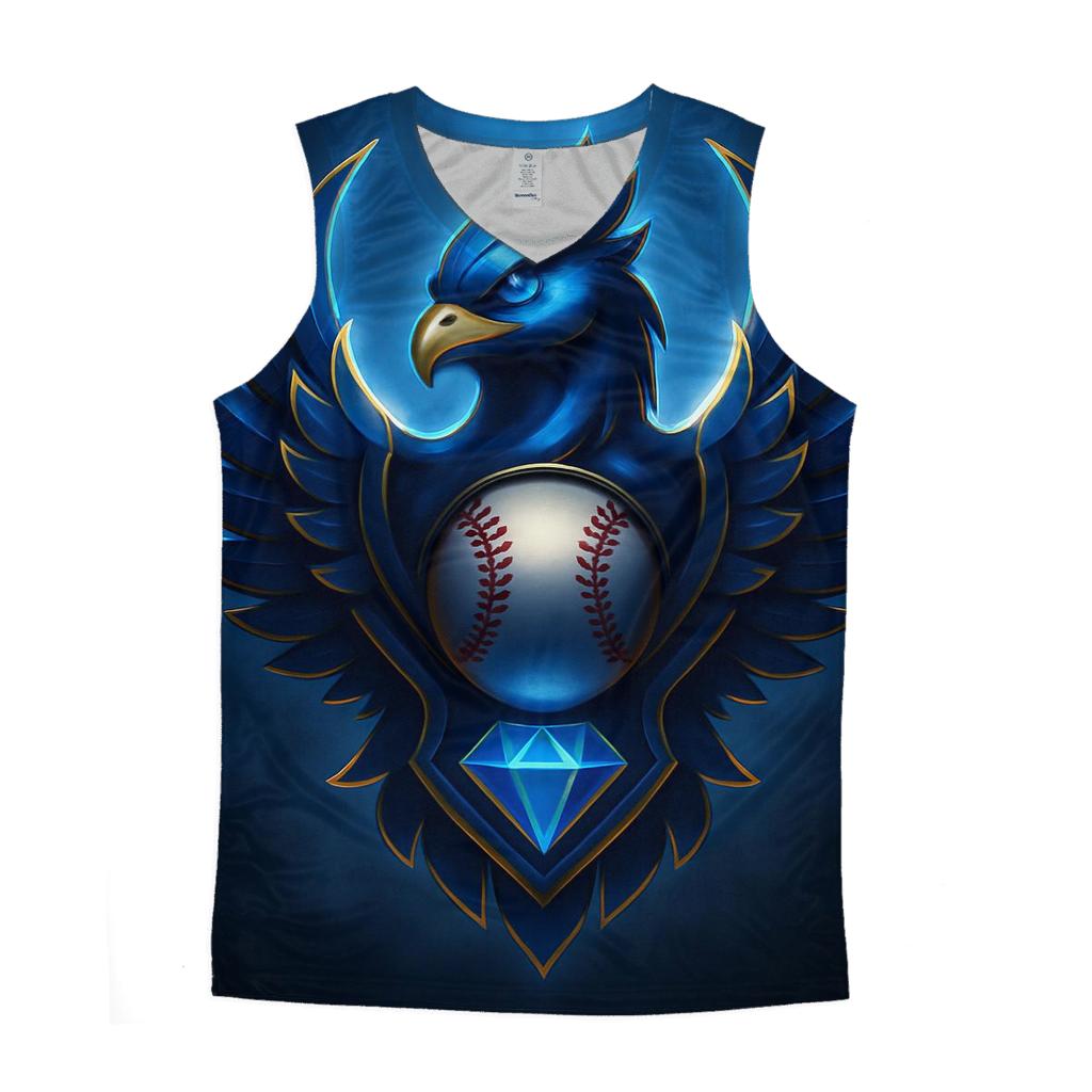 Heraldic Blue Jays Crest casual summer tank tops