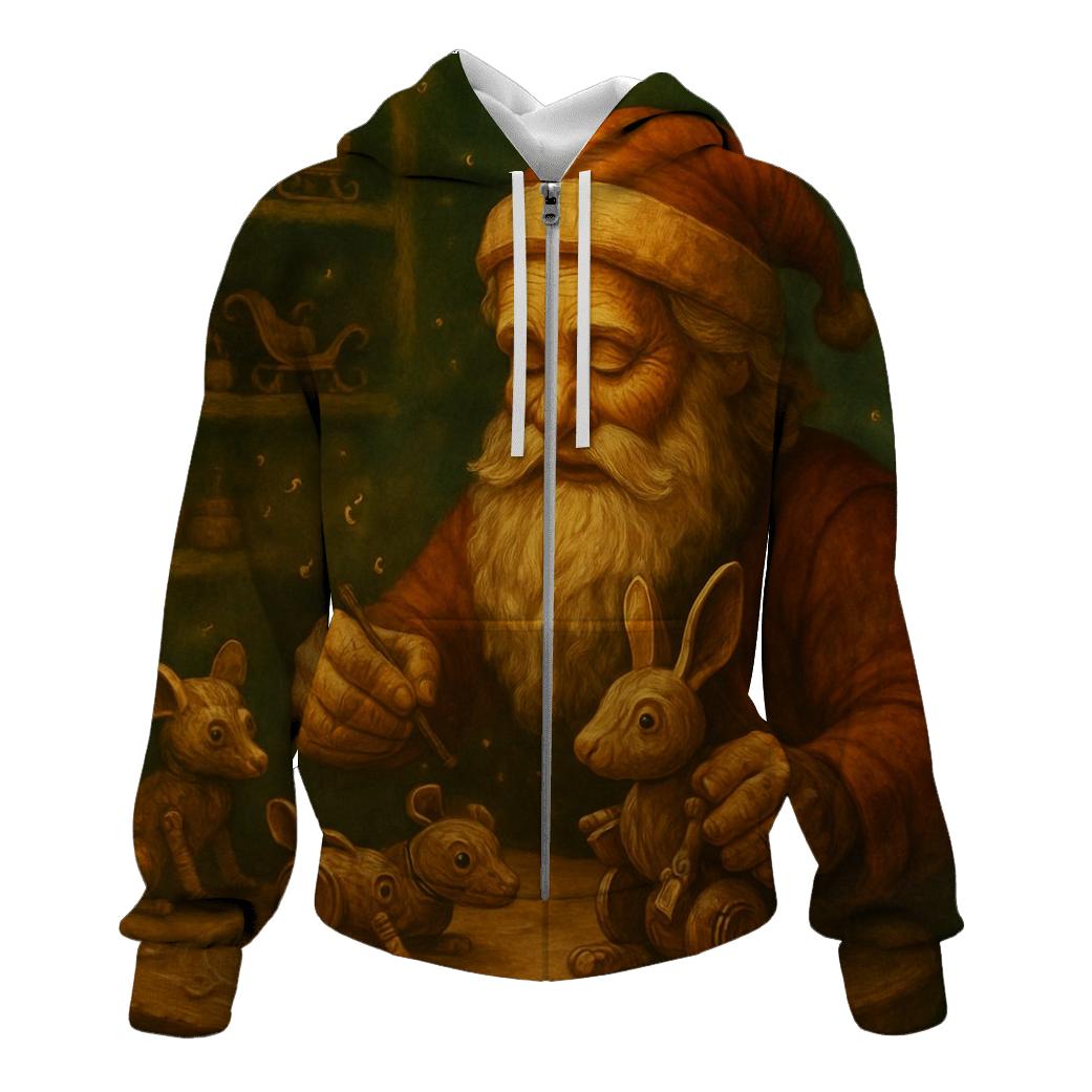 Woodland Clockwork Santa pullover hoodies