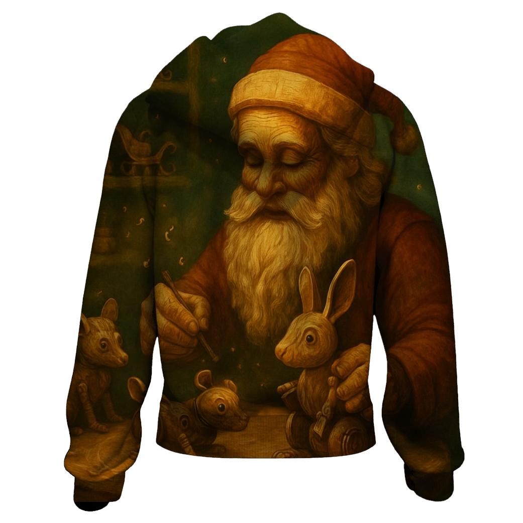 Woodland Clockwork Santa pullover hoodies