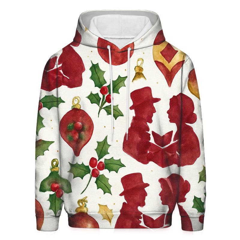 Crimson Carolers Grid zip-up hoodies