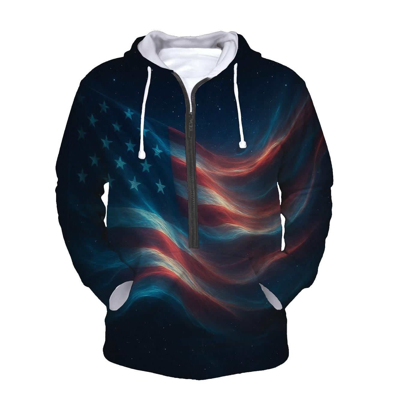 Aurora Stripes zip-up hoodies