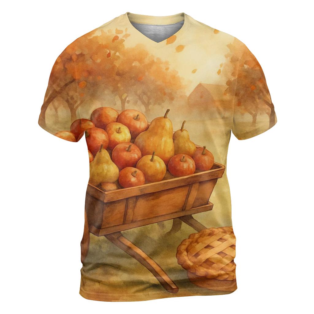 Bounty Of The Orchard vibrant all-over design tees
