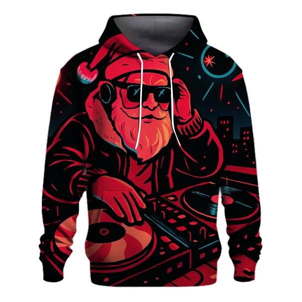 Neon North Pole DJ Santa lightweight hoodies