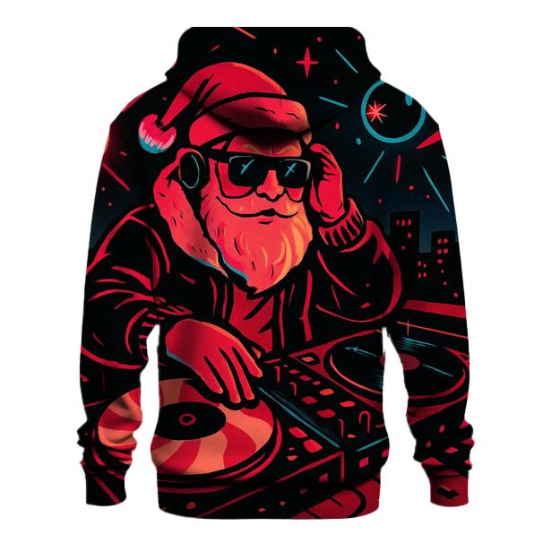 Neon North Pole DJ Santa lightweight hoodies