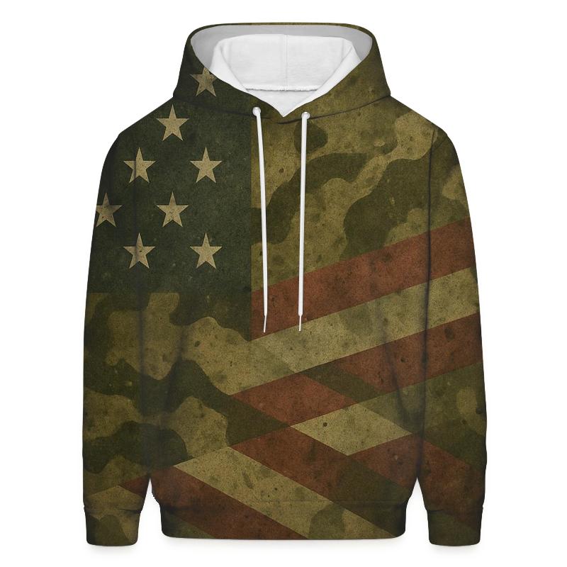 Patriotic Camouflage zip-up hoodies