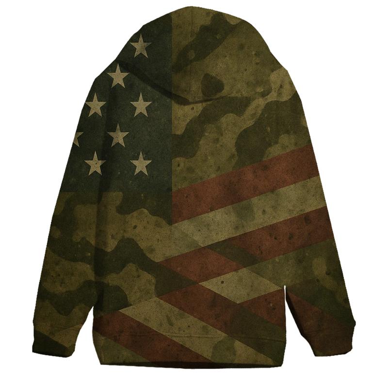 Patriotic Camouflage zip-up hoodies