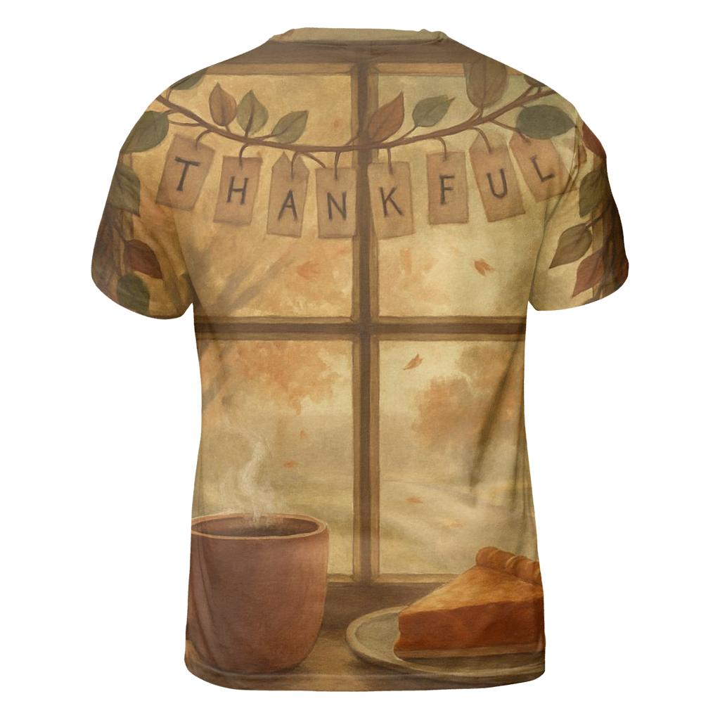 Gratitude Garland Window creative print fashion shirts