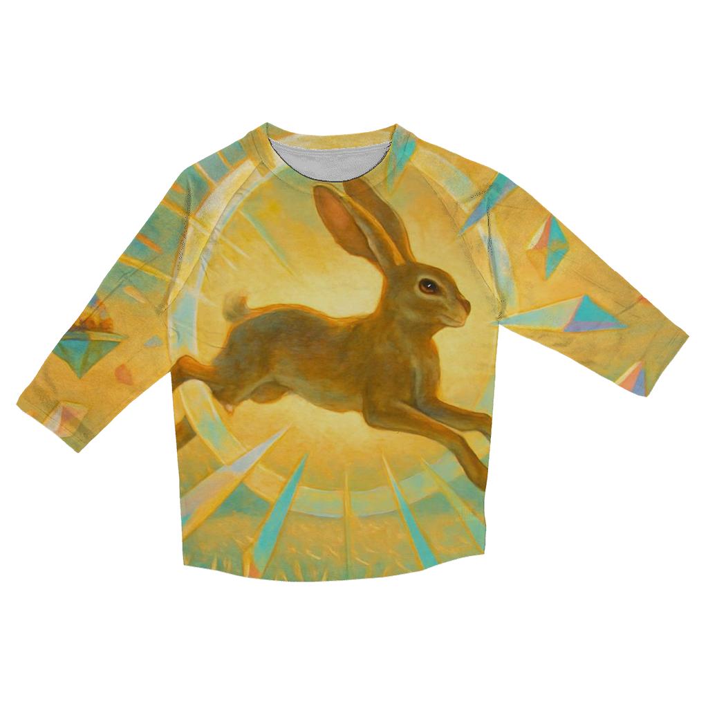 Solar Prism Hare printed three quarter sleeve shirts