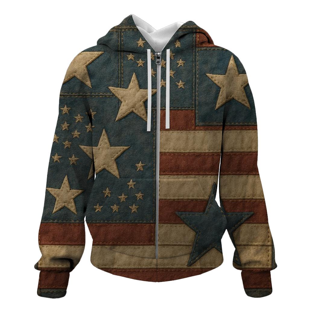 Memory Quilt printed hoodies