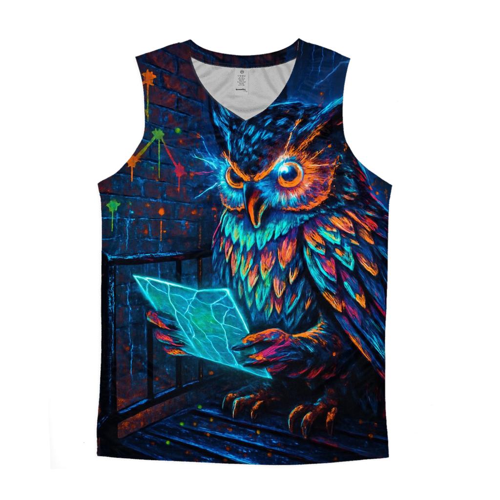 Chromatic Alley Owl sports performance tank tops