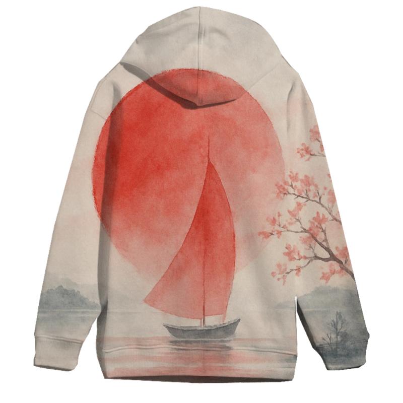 Rising Sun Watercolor hoodie styles