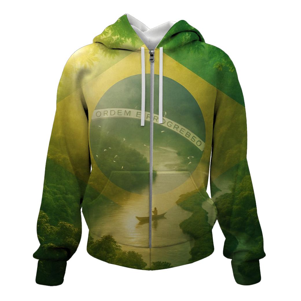 Emerald Amazon Wave graphic hoodies