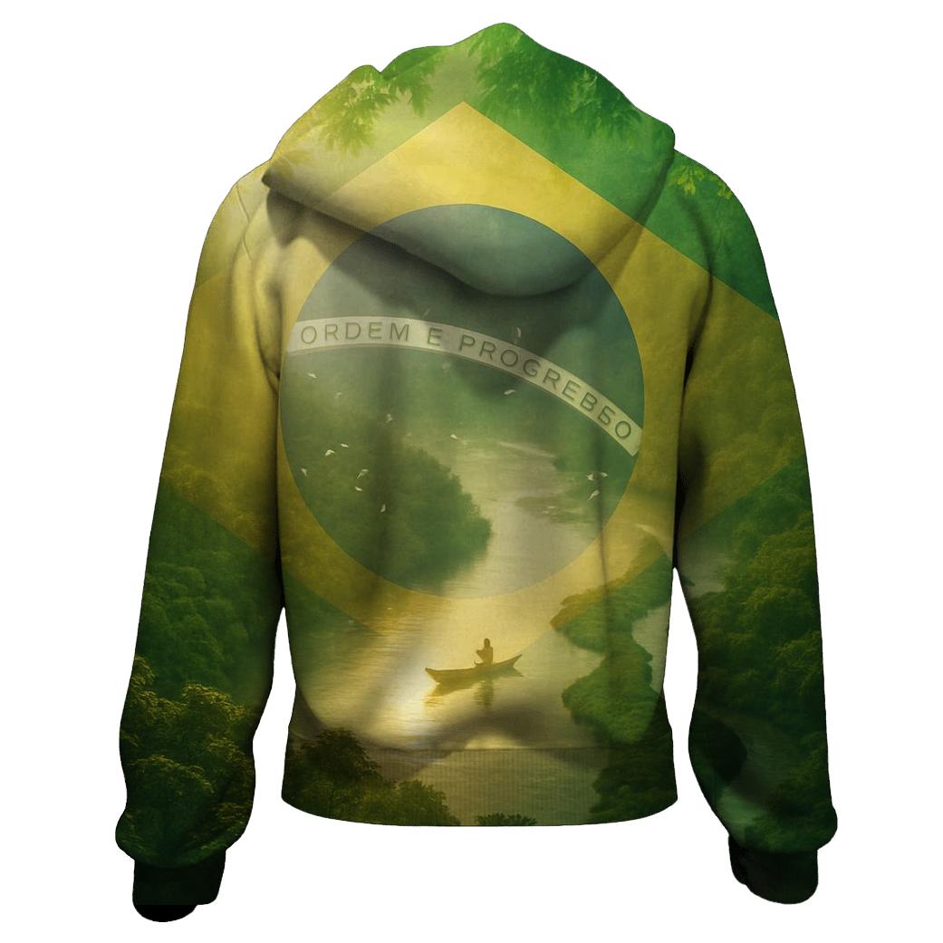 Emerald Amazon Wave graphic hoodies