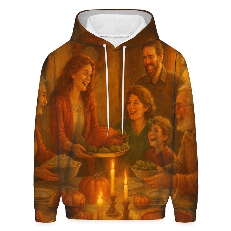 Harvest Hearth Gathering premium hoodies