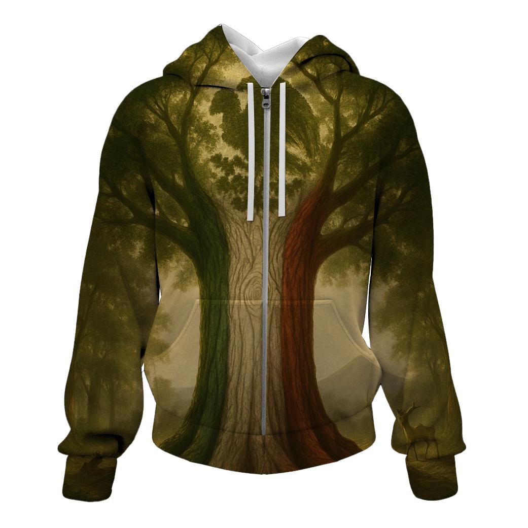 Aztec Forest Banner heavyweight hoodies