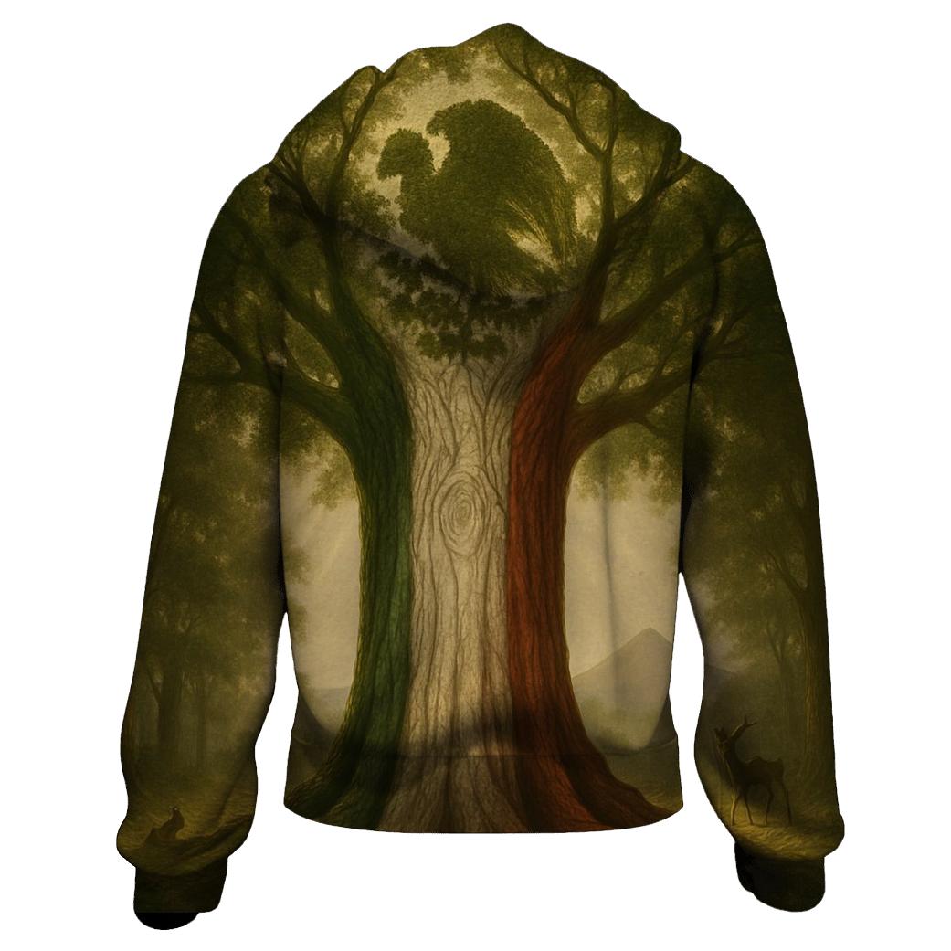 Aztec Forest Banner heavyweight hoodies