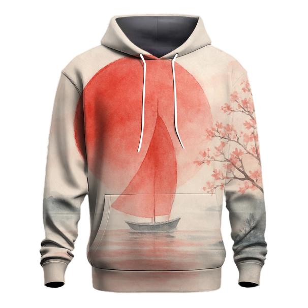 Rising Sun Watercolor designer hoodies