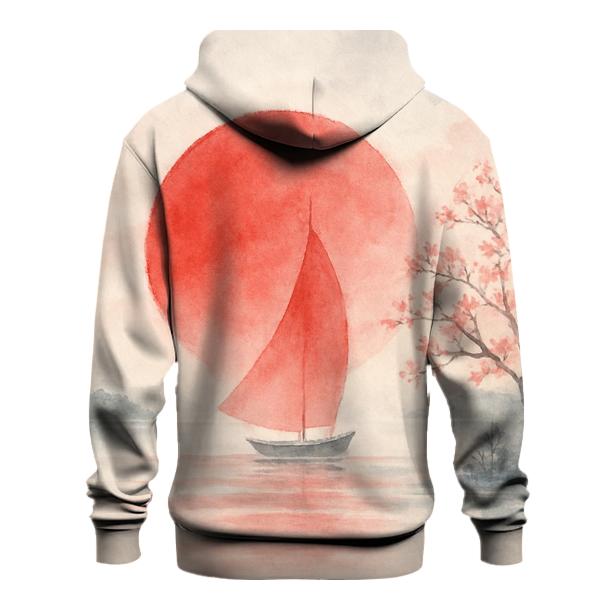 Rising Sun Watercolor designer hoodies