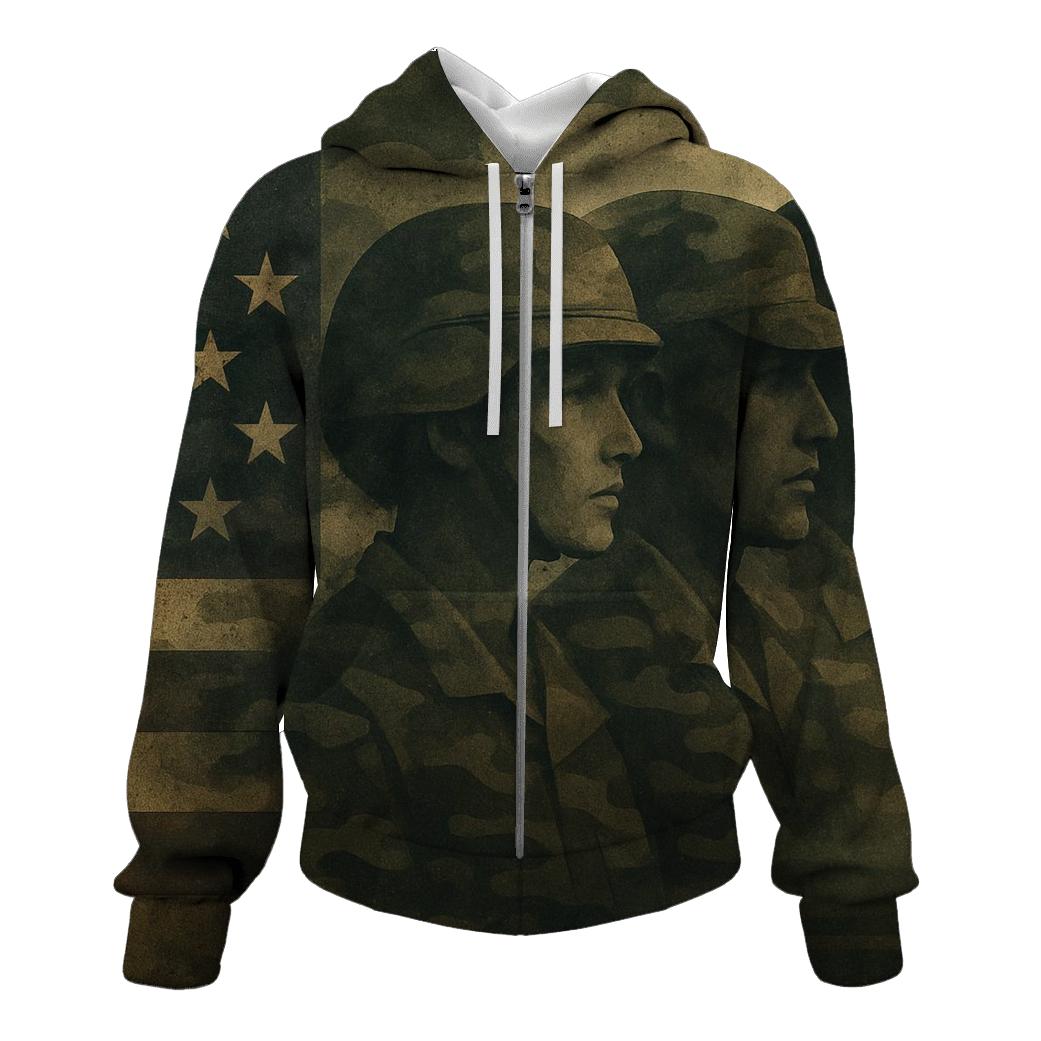 Camouflage Reverence embroidered hoodies