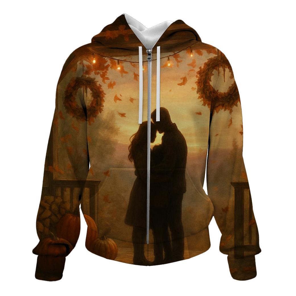 Silent Cabin Sunset zip-up hoodies