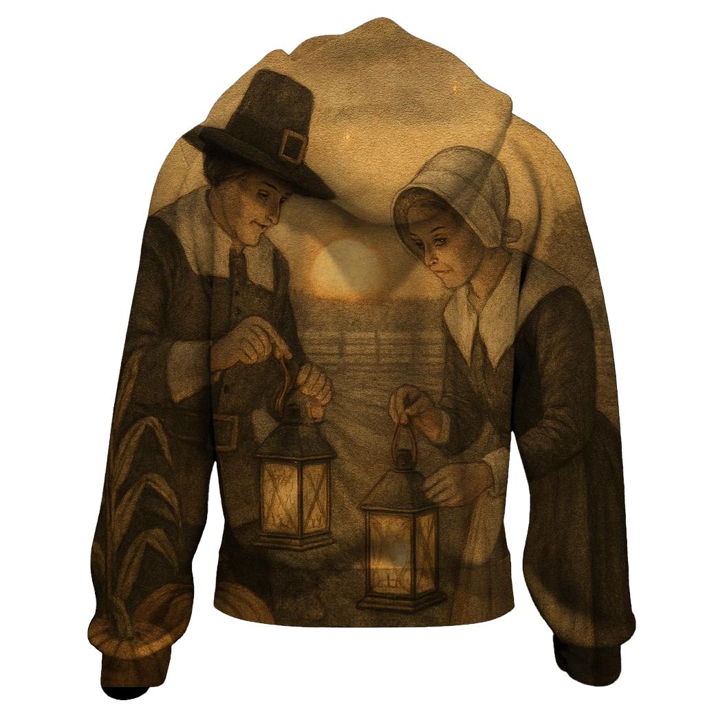 Pilgrim Lanterns And Fields embroidered hoodies