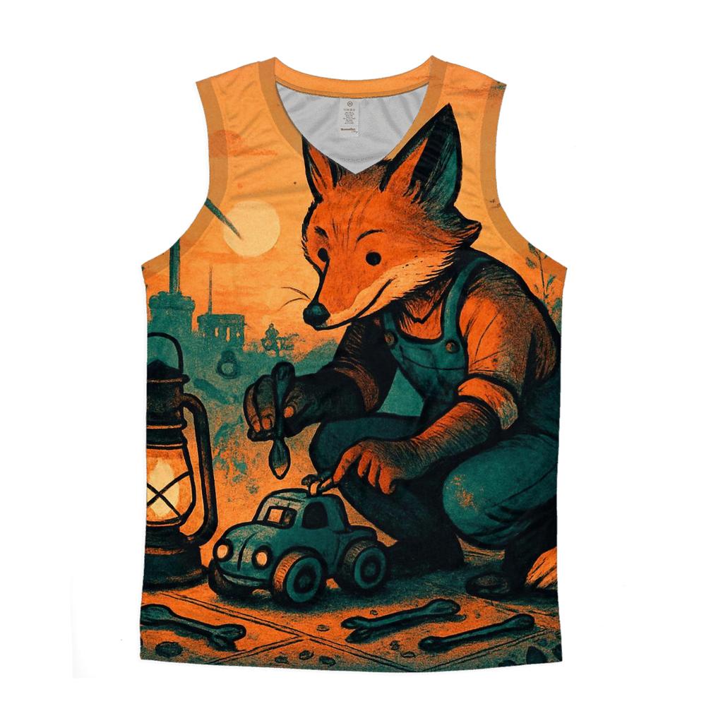 Sunset Mechanic Fox trendy fitted tank tops