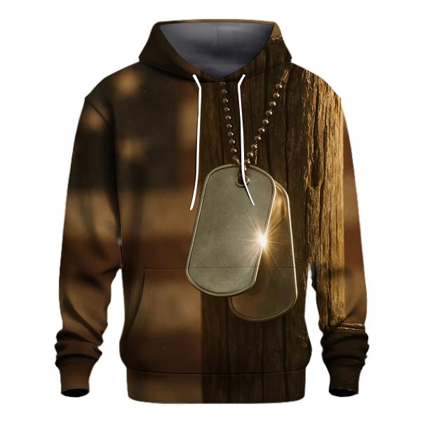 Dog Tags In Sun printed hoodies