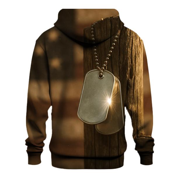 Dog Tags In Sun printed hoodies