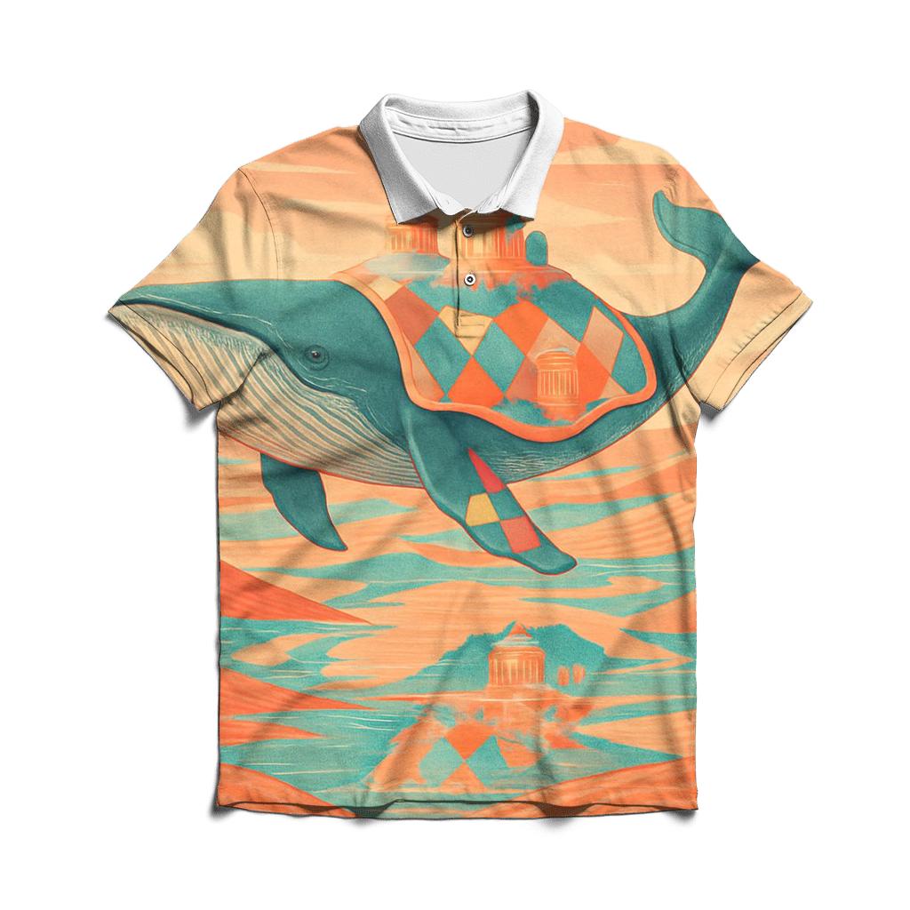 Mirage Harlequin Whale personalized polo shirts