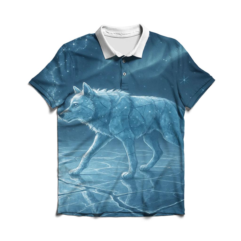Glacier Stitch Wolf designer slim fit polos