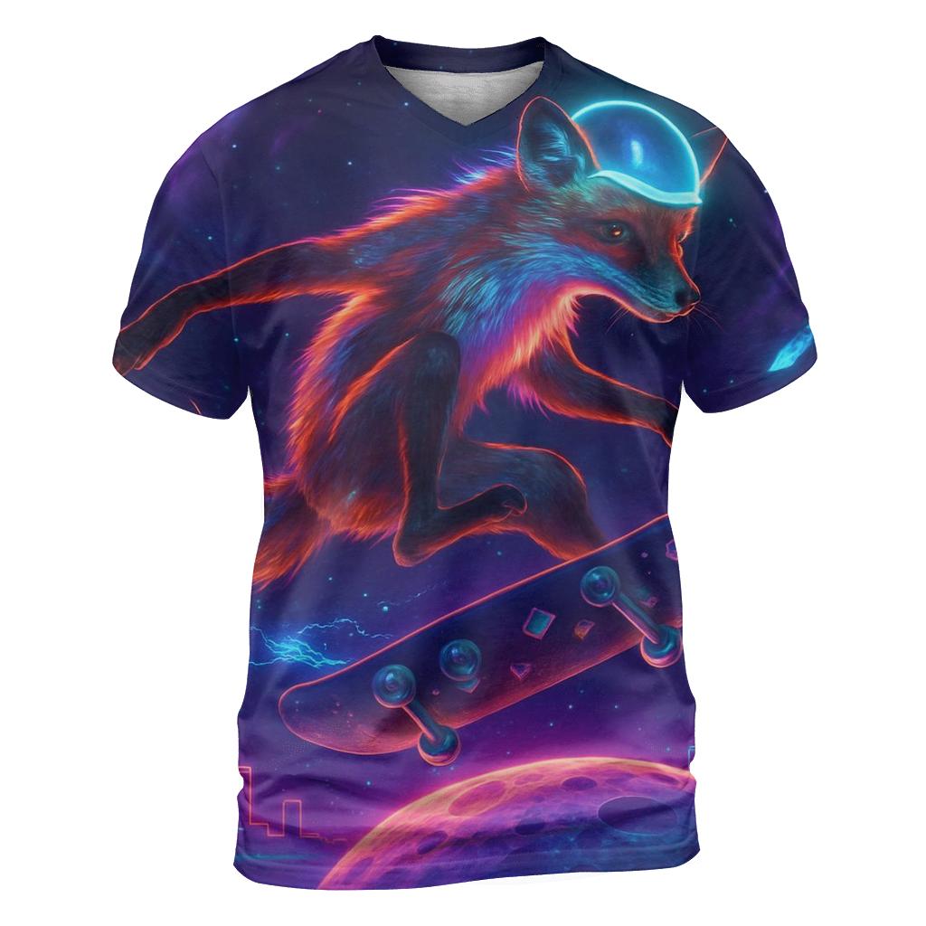 Nebula Skate Fox unique graphic print tees