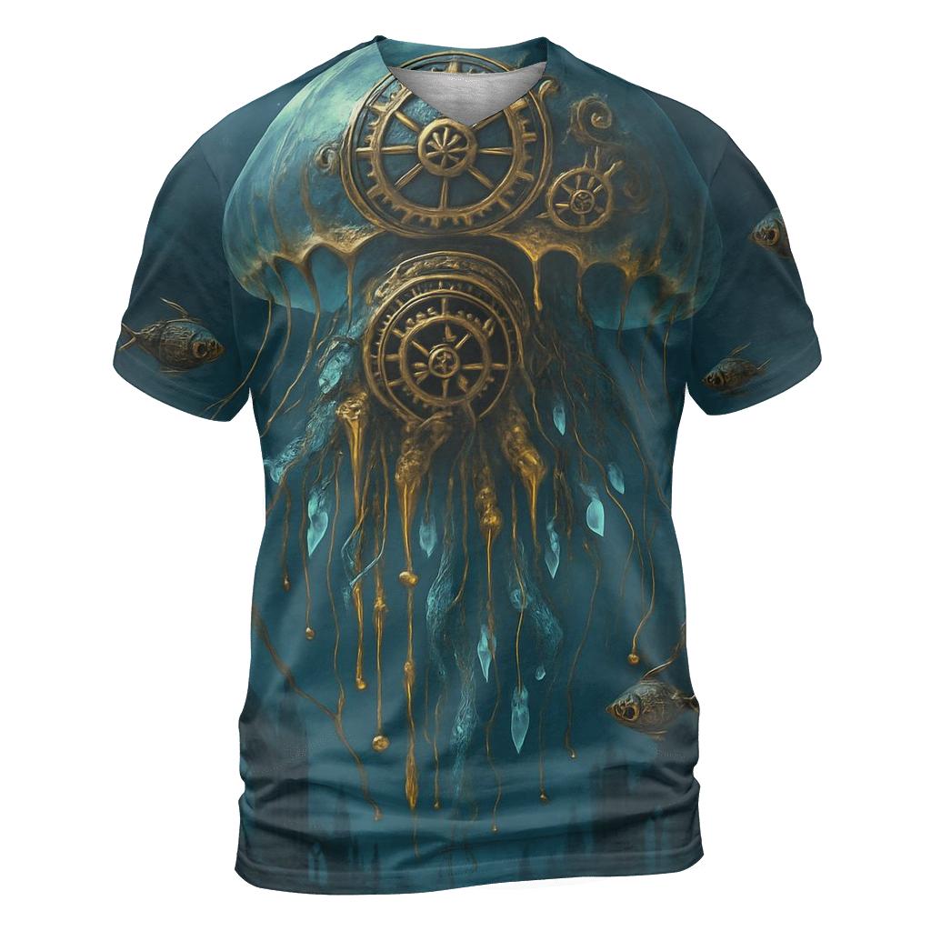 Clockwork Jelly Guardian vibrant all-over design tees