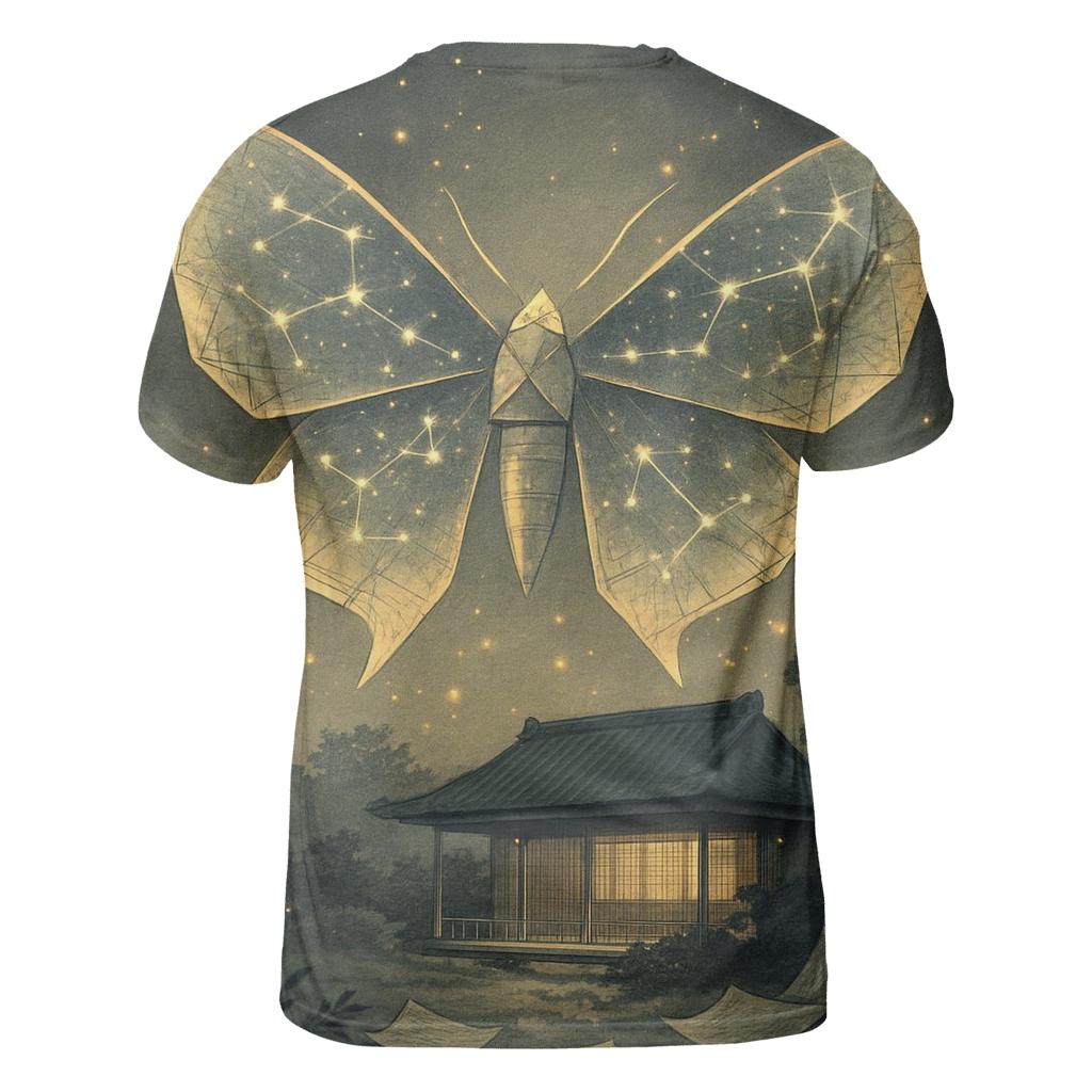 Luminous Paper Moth creative print fashion shirts