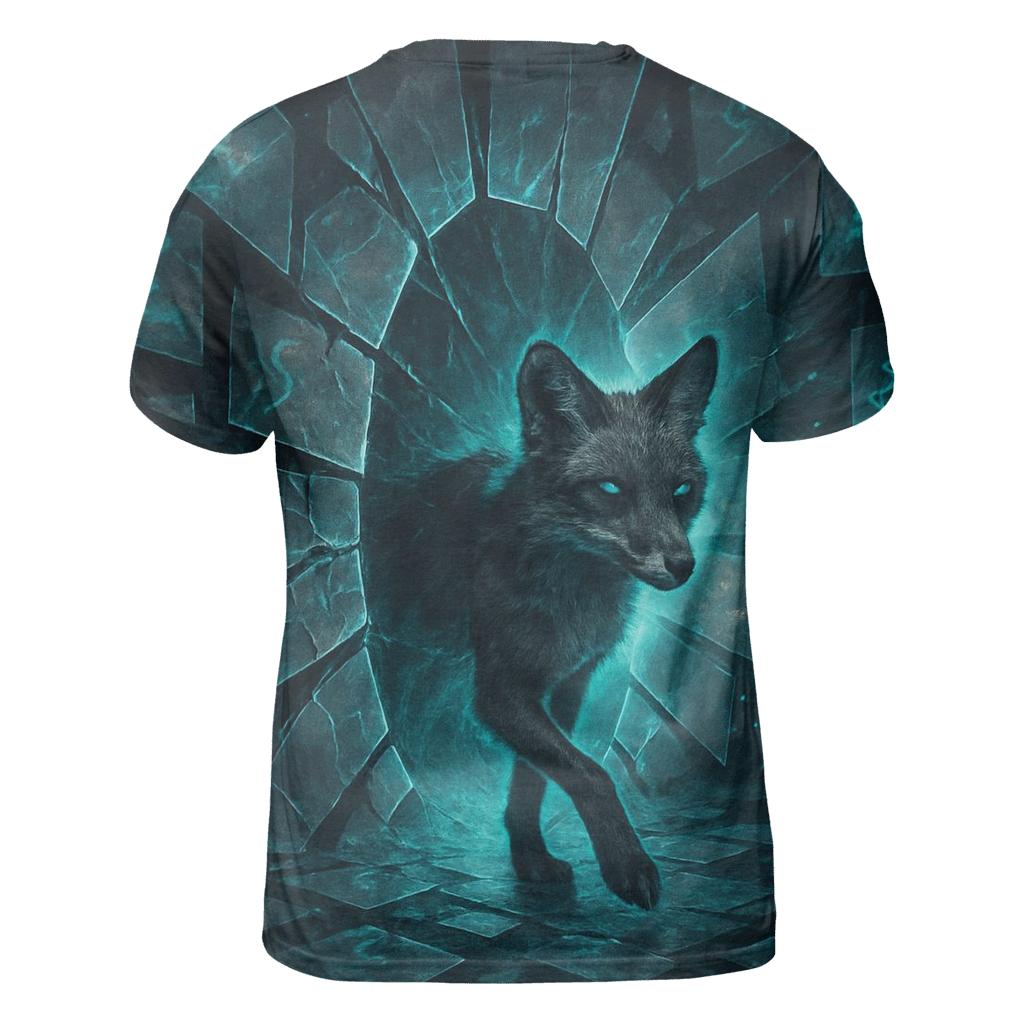 Mirrored Rift Fox artistic all-over print tops