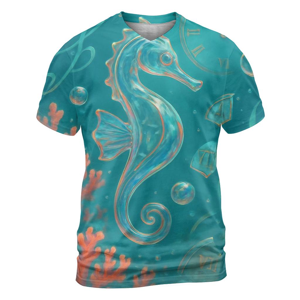 Glass Reef Seahorse designer pattern shirts