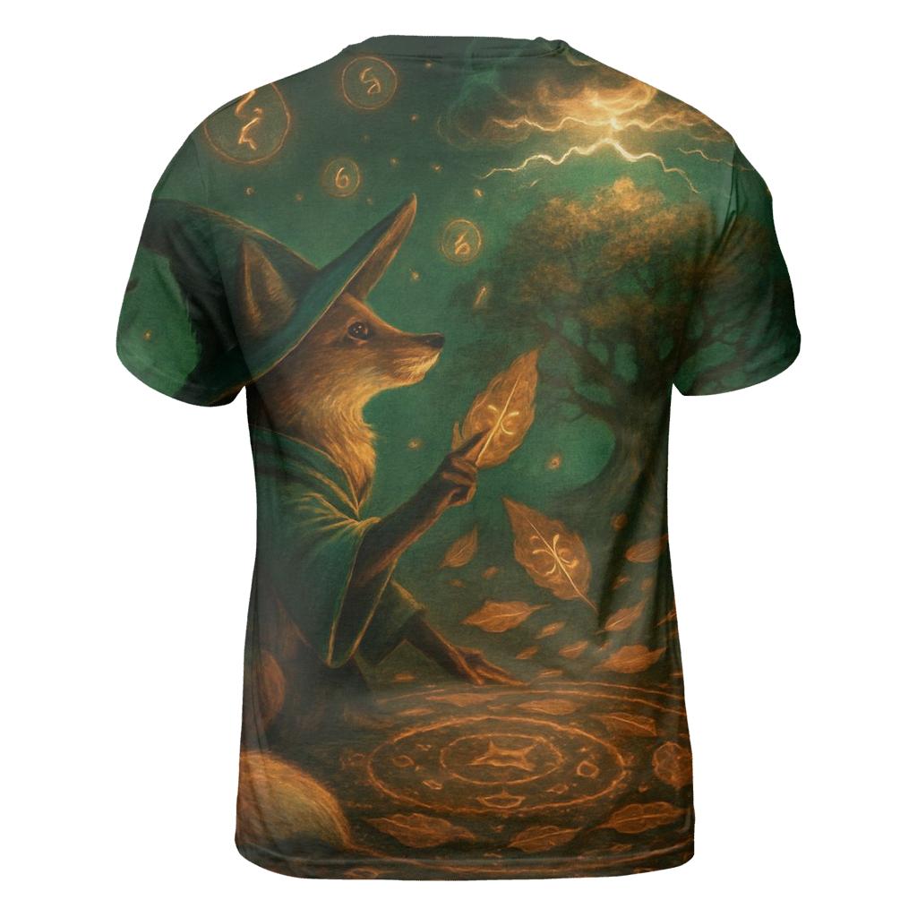 Copperleaf Fox Wizard artistic all-over print tops