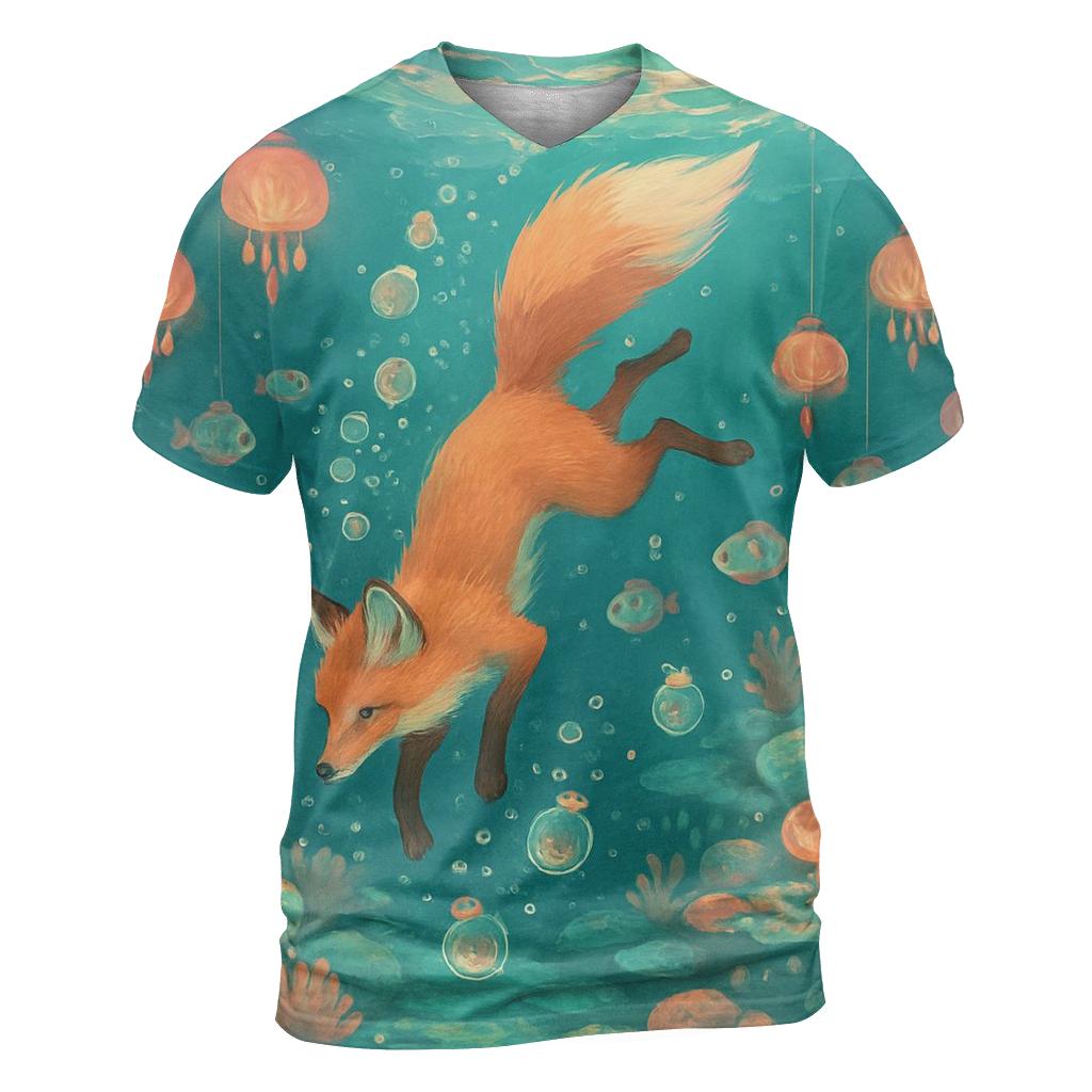 Lantern Reef Fox statement graphic shirts