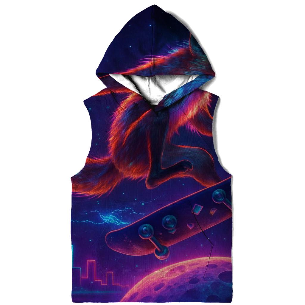 Nebula Skate Fox printed hoodies