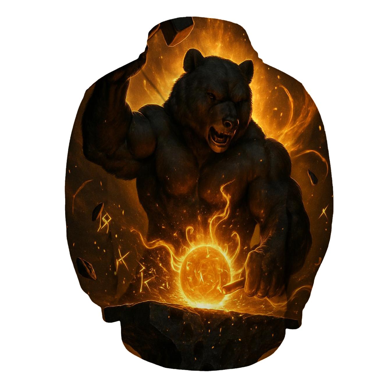 Solar Forge Bear embroidered hoodies