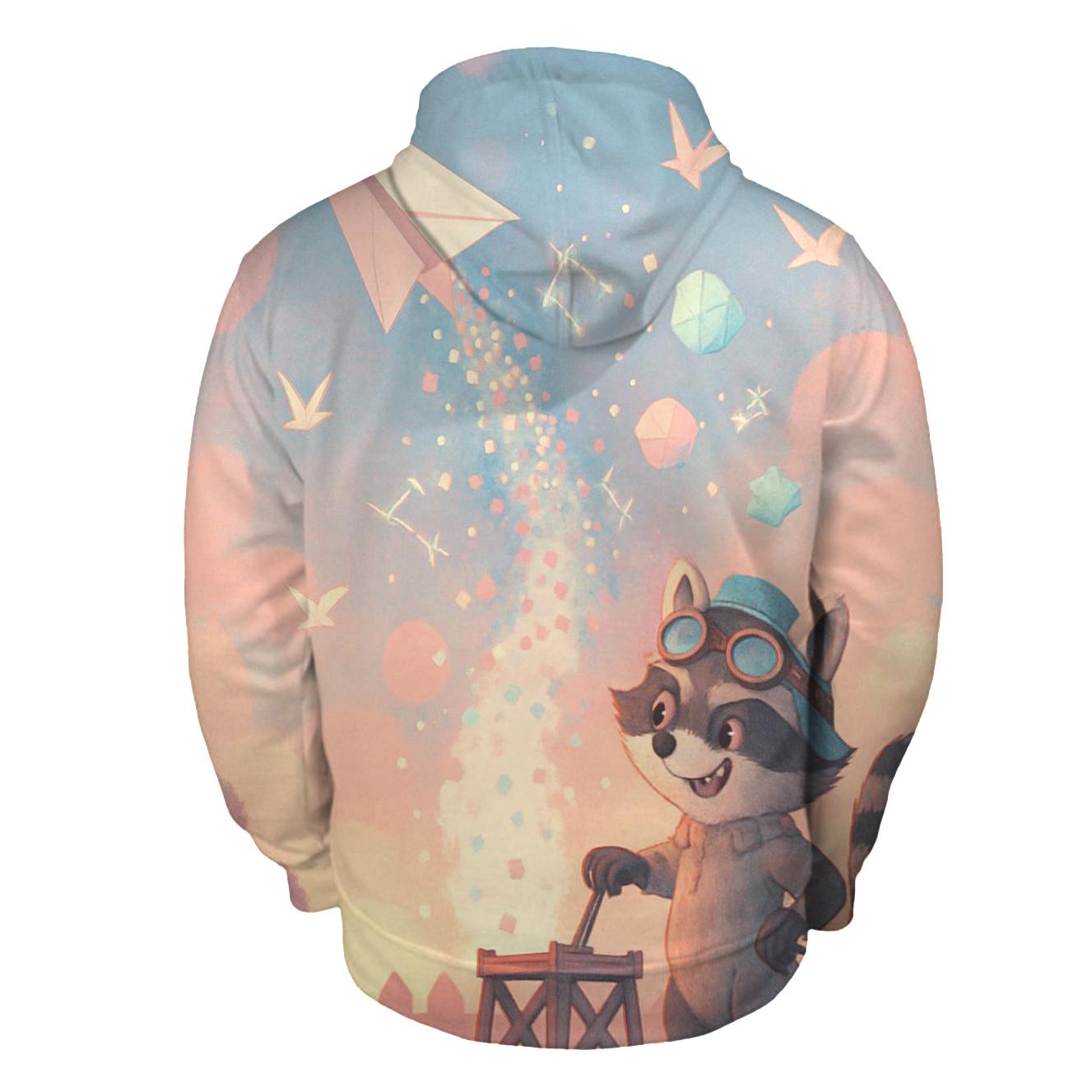 Paper Rocket Raccoon hoodie styles