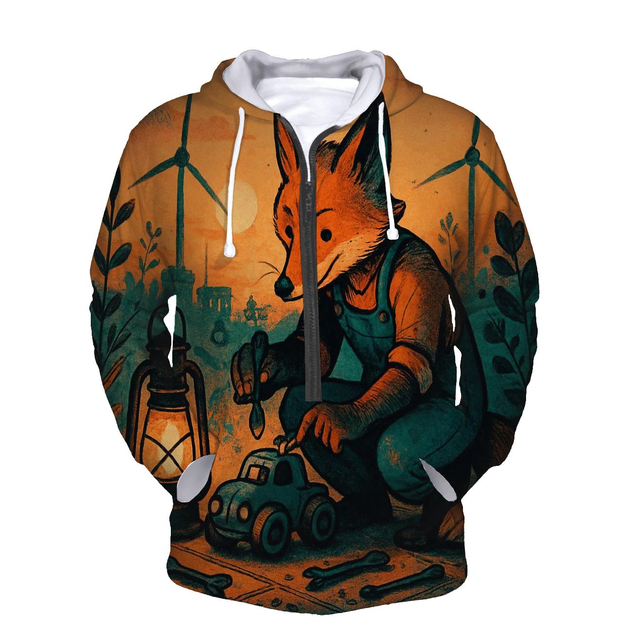 Sunset Mechanic Fox hoodie designs